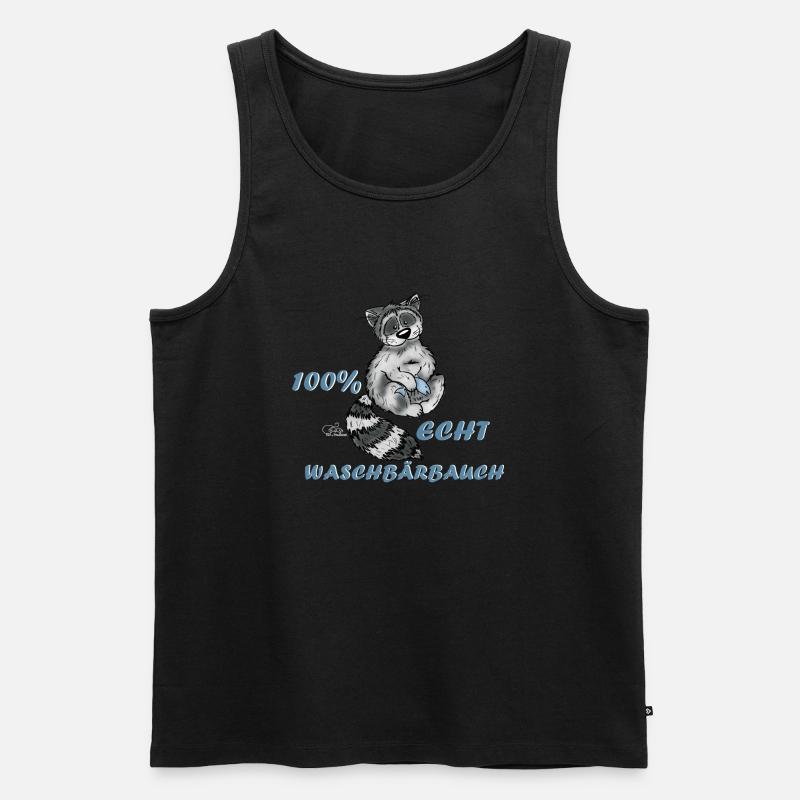 Waschbärbauch - Männer Premium Bio Tank Top - Schwarz