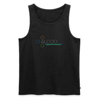 Alcoo Tasse - Männer Premium Bio Tank Top - Schwarz - Vorne - AI Model Male 178 light (178cm)