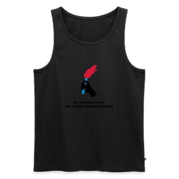 Pyrotechnik - Männer Premium Bio Tank Top - Schwarz - Vorne - AI Model Male 178 light (178cm)