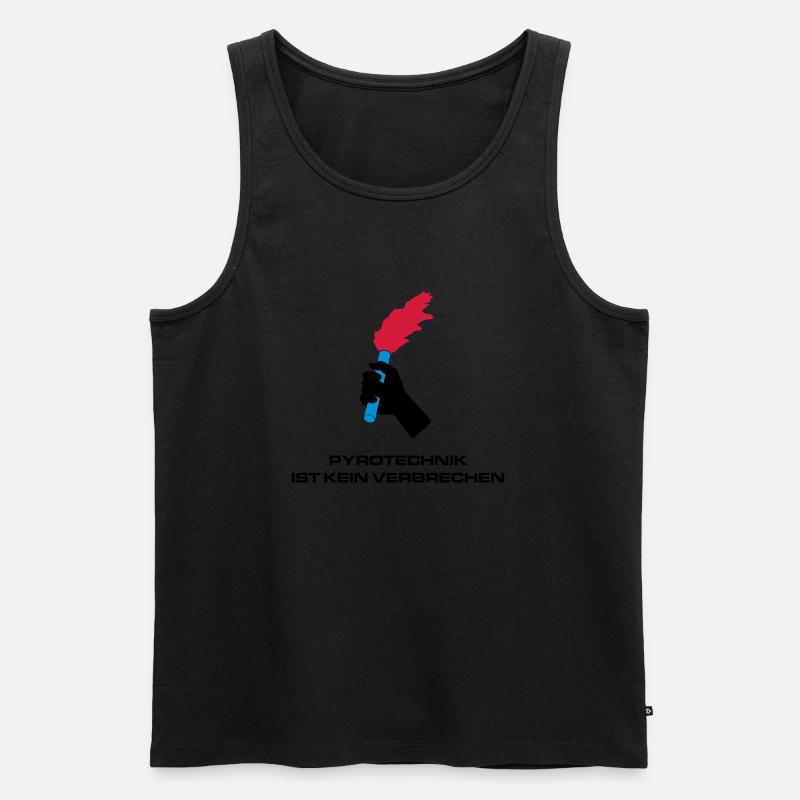 Pyrotechnik - Männer Premium Bio Tank Top - Schwarz