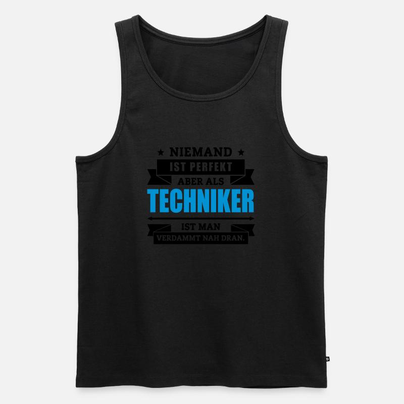 Funshirt Techniker - Männer Premium Bio Tank Top - Schwarz