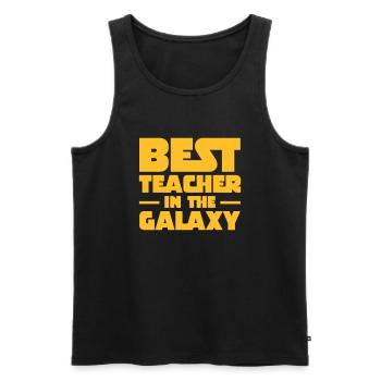 Best Teacher In The Galaxy - Men's Premium Organic Tank Top - black - Front - Michal (187cm)