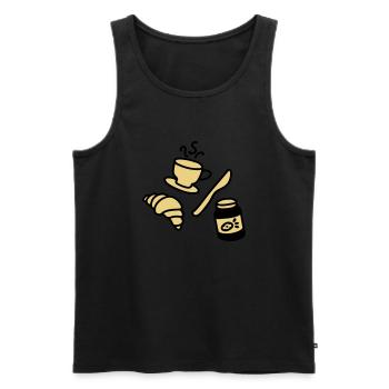 Frühstück - Männer Premium Bio Tank Top - Schwarz - Vorne - AI Model Male 178 light (178cm)