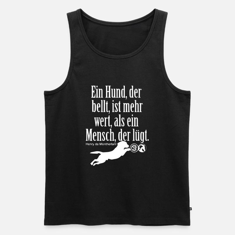 Ein Hund der bellt ... - Männer Premium Bio Tank Top - Schwarz