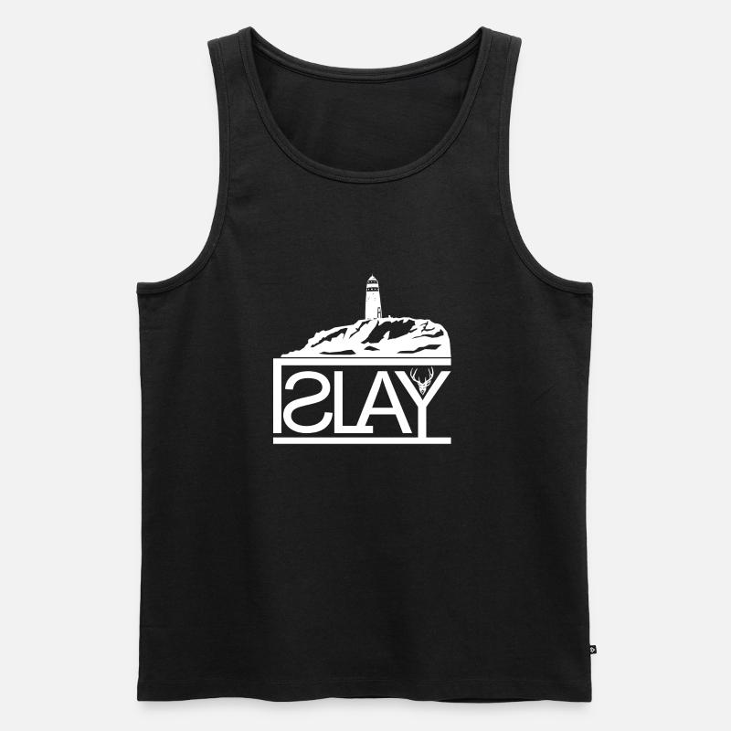 ISLAY - Männer Premium Bio Tank Top - Schwarz