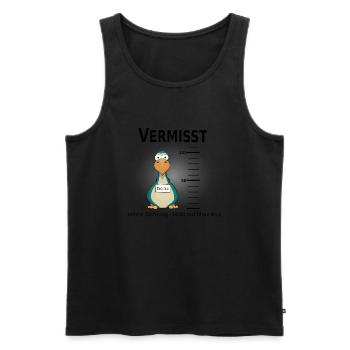Dodo vermisst lustiger Vogel wanted Geschenk - Männer Premium Bio Tank Top - Schwarz - Vorne - AI Model Male 178 light (178cm)