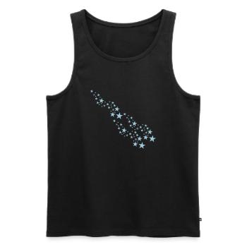 stars - Débardeur bio Premium Homme - noir - Devant - AI Model Male 178 light (178cm)