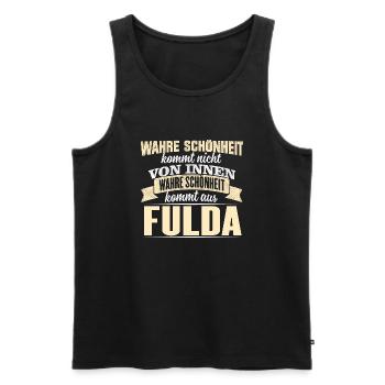 FULDA - Schönheit - Männer Premium Bio Tank Top - Schwarz - Vorne - AI Model Male 178 light (178cm)