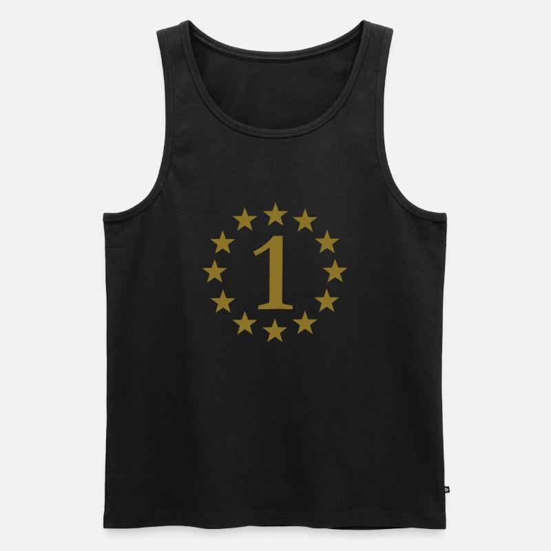 Gewinner - Sieger - 1 - Platz - Männer Premium Bio Tank Top - Schwarz