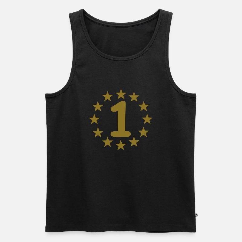 Gewinner - Sieger - 1 - Platz - Männer Premium Bio Tank Top - Schwarz