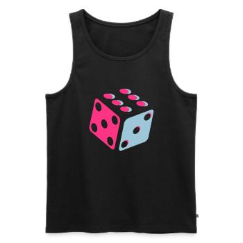 Würfel - Dice - Männer Premium Bio Tank Top - Schwarz - Vorne - AI Model Male 178 light (178cm)