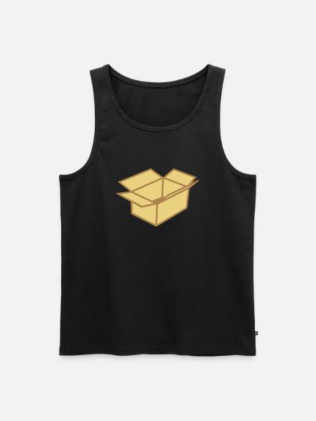 Cardboard box - Men's Premium Organic Tank Top - black