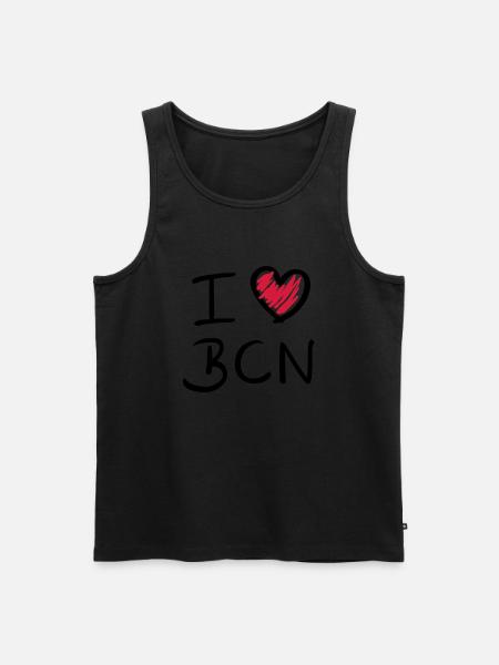 i_love_bcn_f2 - Men's Premium Organic Tank Top - black