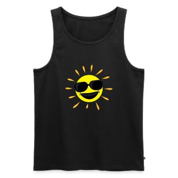 Sun Summer - Männer Premium Bio Tank Top - Schwarz - Vorne - AI Model Male 178 light (178cm)