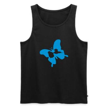 guadeloupe_papillon - Débardeur bio Premium Homme - noir - Devant - Michal (187cm)