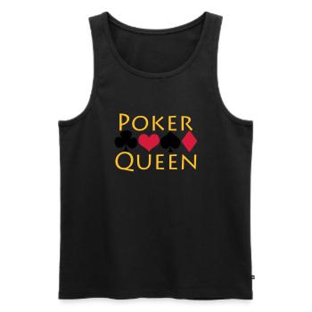 Poker Queen - Poker Königin - Men's Premium Organic Tank Top - black - Front - AI Model Male 178 light (178cm)