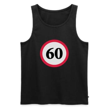 geschwindigkeitstafel_60 - Männer Premium Bio Tank Top - Schwarz - Vorne - Michal (187cm)