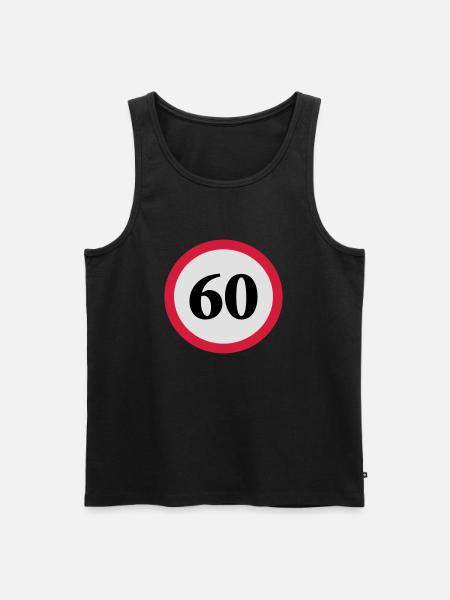 geschwindigkeitstafel_60 - Männer Premium Bio Tank Top - Schwarz