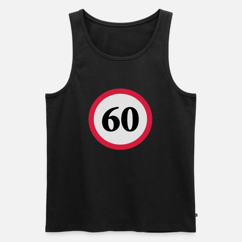 geschwindigkeitstafel_60 - Männer Premium Bio Tank Top - Schwarz