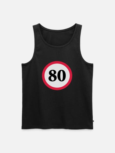 geschwindigkeitstafel_80 - Männer Premium Bio Tank Top - Schwarz