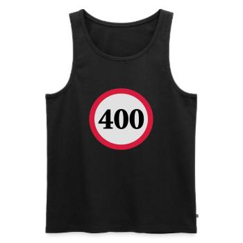geschwindigkeitstafel_400 - Männer Premium Bio Tank Top - Schwarz - Vorne - Michal (187cm)