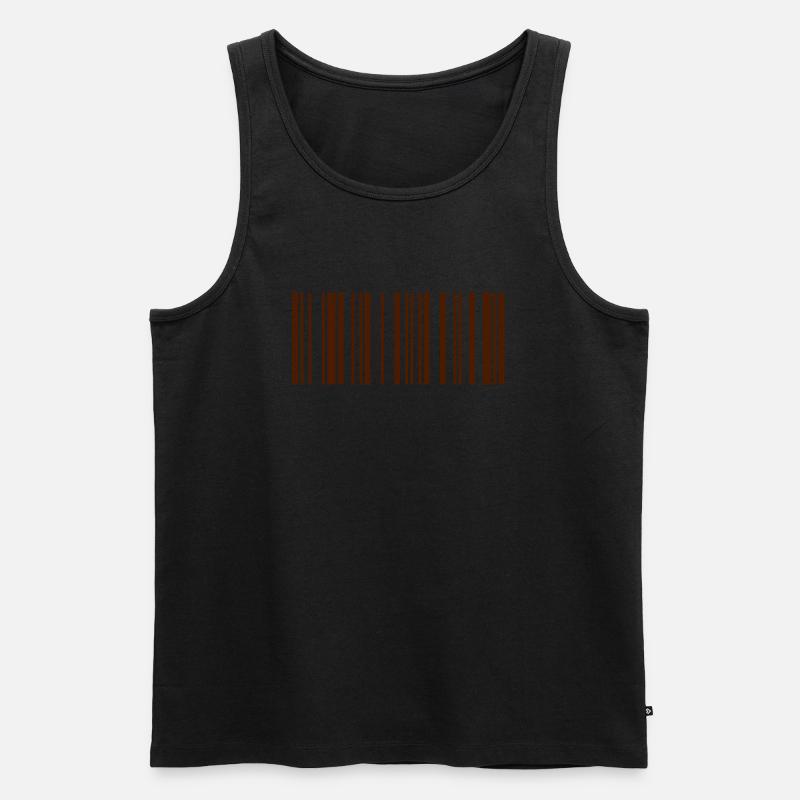Barcode Maja - Männer Premium Bio Tank Top - Schwarz