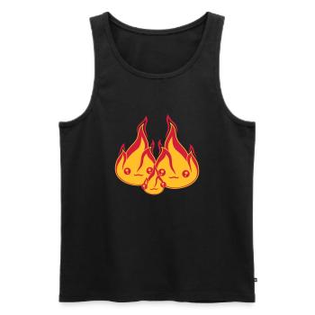 kind baby junges familie 2 freunde team paar liebe - Männer Premium Bio Tank Top - Schwarz - Vorne - Michal (187cm)
