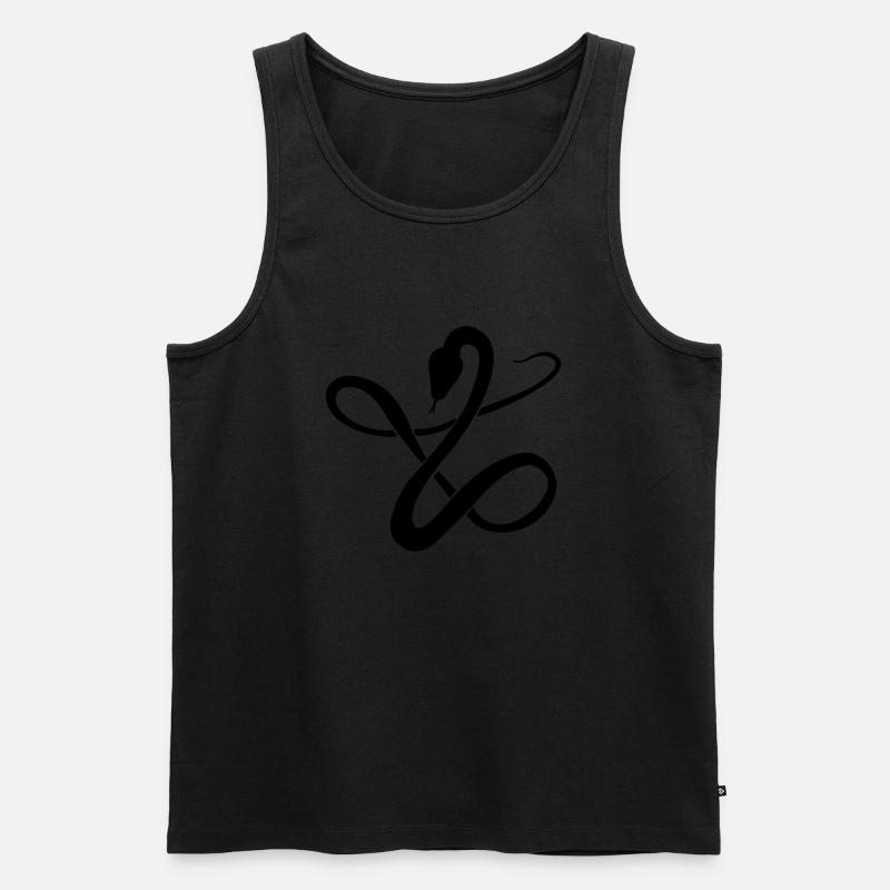 Schlange - Männer Premium Bio Tank Top - Schwarz