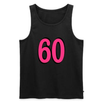 60 . Geburtstag - Männer Premium Bio Tank Top - Schwarz - Vorne - Michal (187cm)