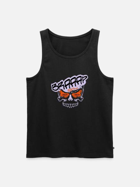 Braaap BIG Skull - Männer Premium Bio Tank Top - Schwarz