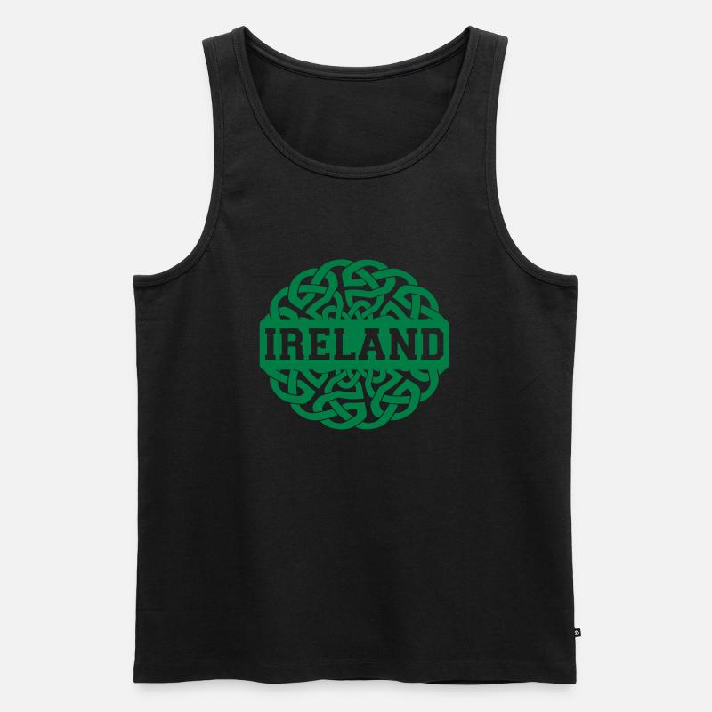 Knotwork Irlande - vient dans toutes les couleurs - Débardeur bio Premium Homme - noir