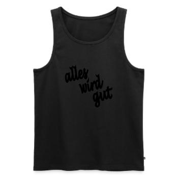 alles wird gut - Männer Premium Bio Tank Top - Schwarz - Vorne - AI Model Male 178 light (178cm)