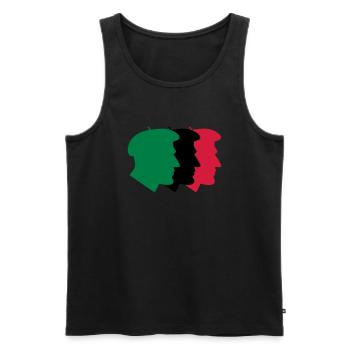 Baskische Leute - Männer Premium Bio Tank Top - Schwarz - Vorne - AI Model Male 178 light (178cm)