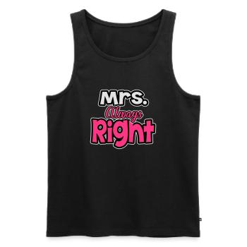 Mrs. always right - Männer Premium Bio Tank Top - Schwarz - Vorne - AI Model Male 178 light (178cm)