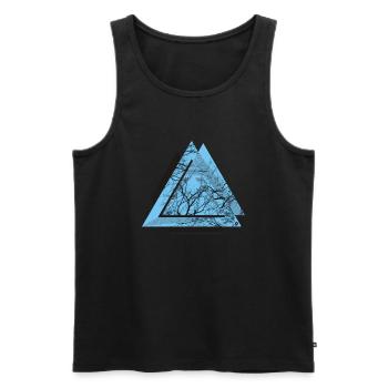 AD Triangle Black - Men's Premium Organic Tank Top - black - Front - AI Model Male 178 light (178cm)