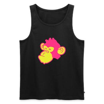 Cool monkey head - Men's Premium Organic Tank Top - black - Front - AI Model Male 178 light (178cm)
