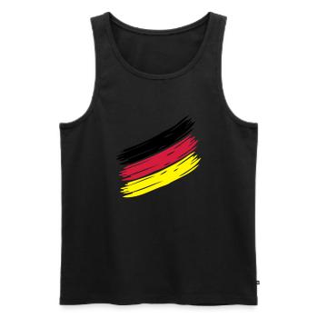 Nation Stripes - Design ur own! German Sample - Men's Premium Organic Tank Top - black - Front - AI Model Male 178 light (178cm)