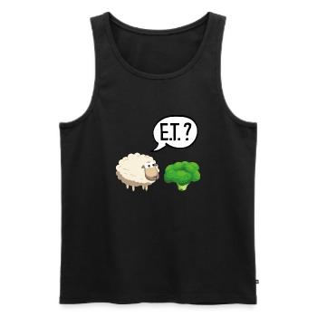 Sheep ET - Männer Premium Bio Tank Top - Schwarz - Vorne - Michal (187cm)