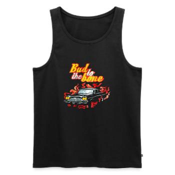 Bad to the Bone - Männer Premium Bio Tank Top - Schwarz - Vorne - AI Model Male 178 light (178cm)