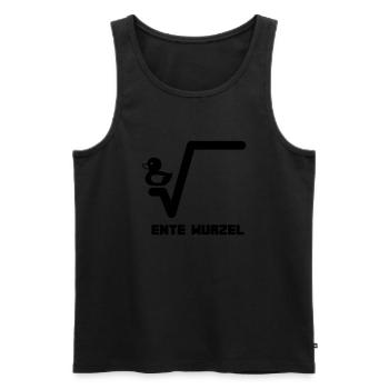Ente Wurzel - Men's Premium Organic Tank Top - black - Front - AI Model Male 178 light (178cm)