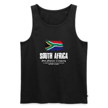 South Africa Flag Logo - Männer Premium Bio Tank Top - Schwarz - Vorne - AI Model Male 178 light (178cm)