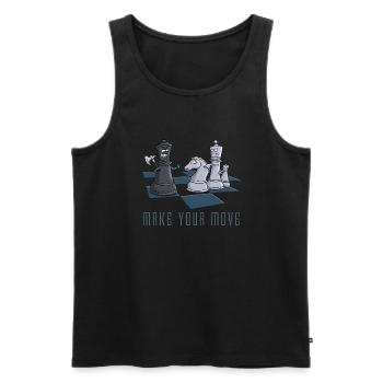 chess_make_your move_11_2016 - Männer Premium Bio Tank Top - Schwarz - Vorne - Michal (187cm)