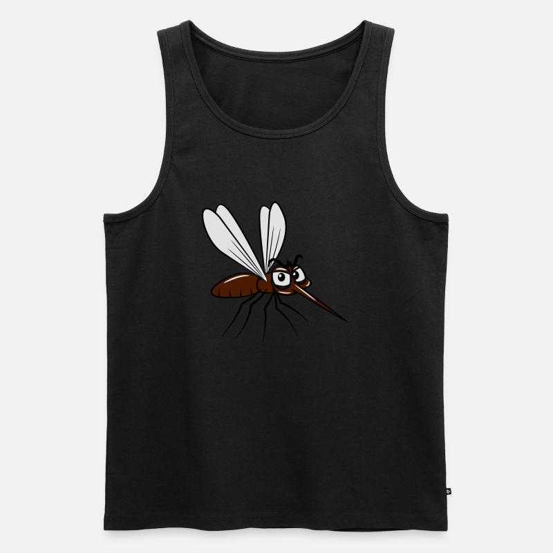 Mücke witzig stechen - Männer Premium Bio Tank Top - Schwarz