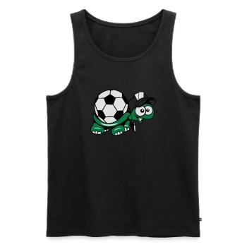 schildkröte fussball schiedsrichter - Männer Premium Bio Tank Top - Schwarz - Vorne - Michal (187cm)