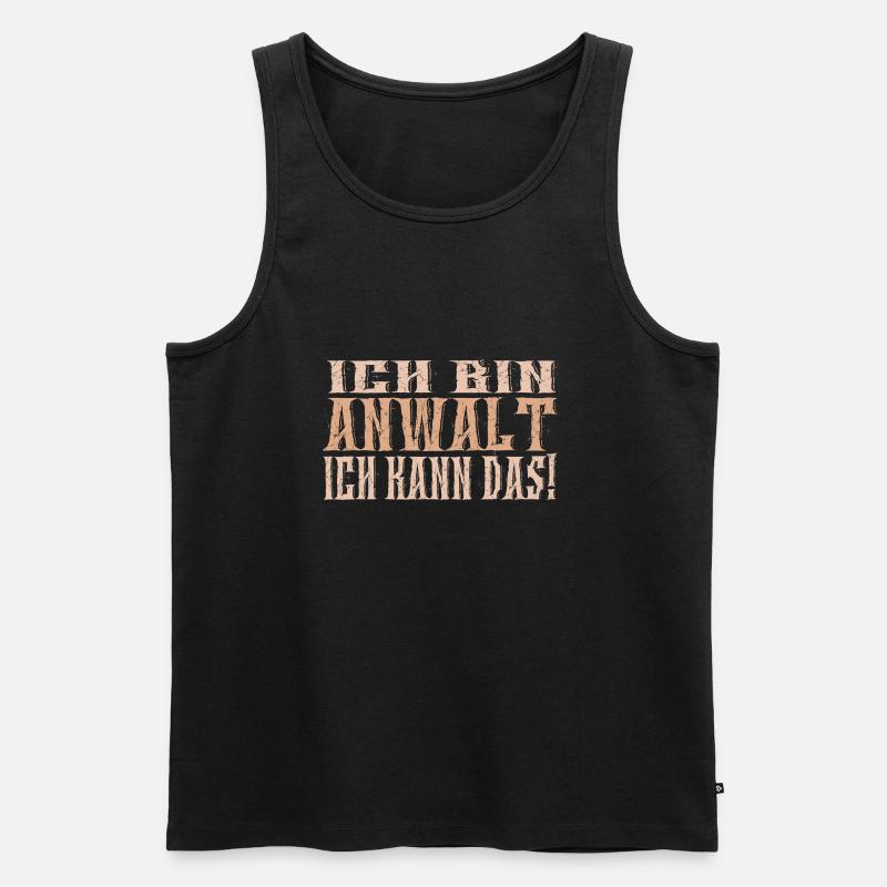 Ich bin Anwalt - Männer Premium Bio Tank Top - Schwarz