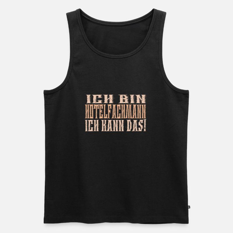 Ich bin Hotelfachmann - Männer Premium Bio Tank Top - Schwarz