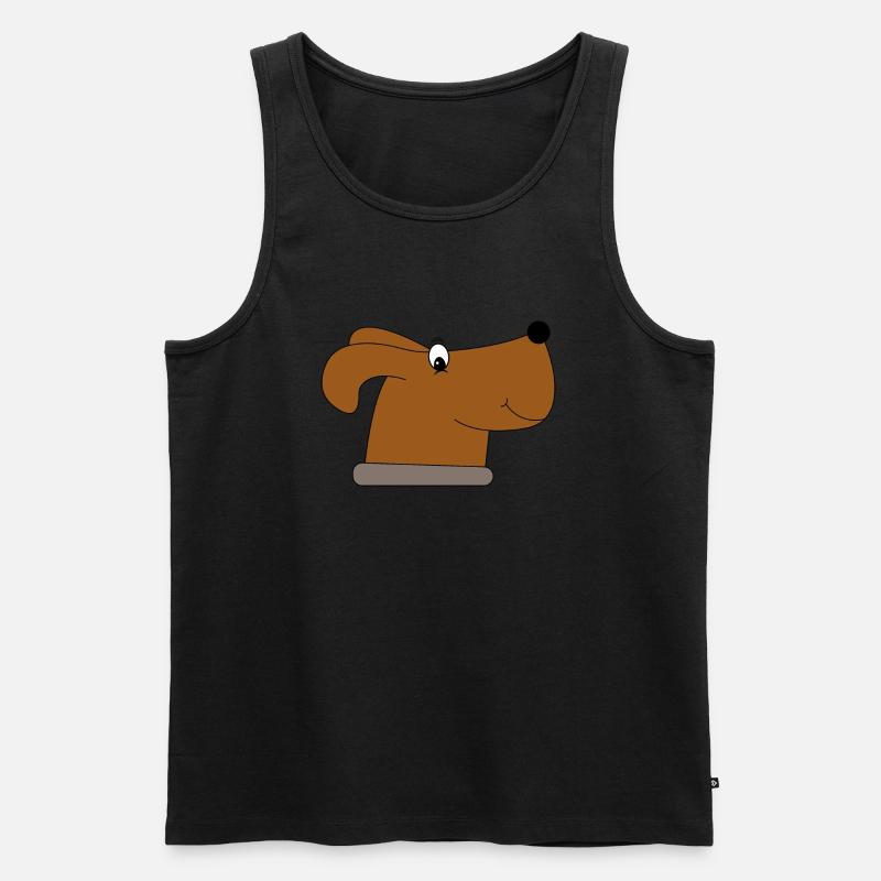 Hund - Männer Premium Bio Tank Top - Schwarz