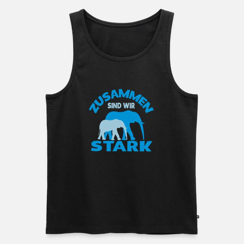 Zusammen sind wir stark - Männer Premium Bio Tank Top - Schwarz