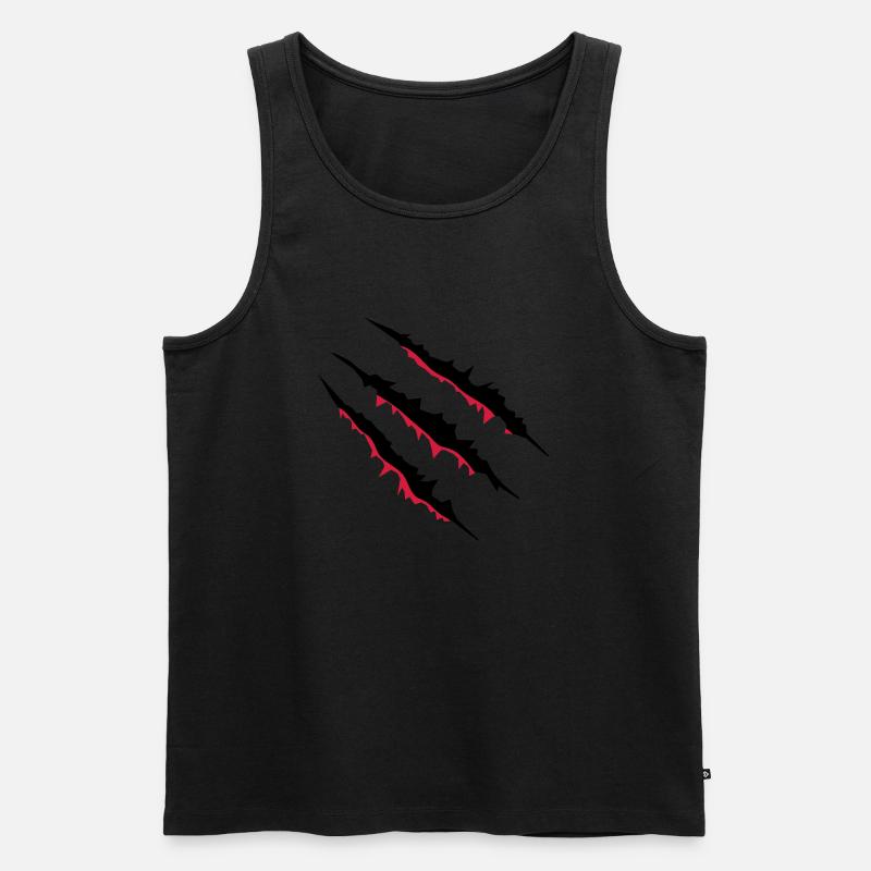 krallen_002 - Männer Premium Bio Tank Top - Schwarz