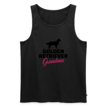 Golden Retriever - Débardeur bio Premium Homme - noir - Devant - Michal (187cm)